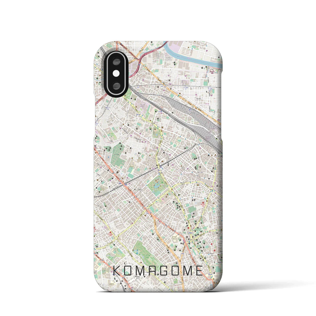 【駒込(東京都)】地図柄iPhoneケース(バックカバータイプ)