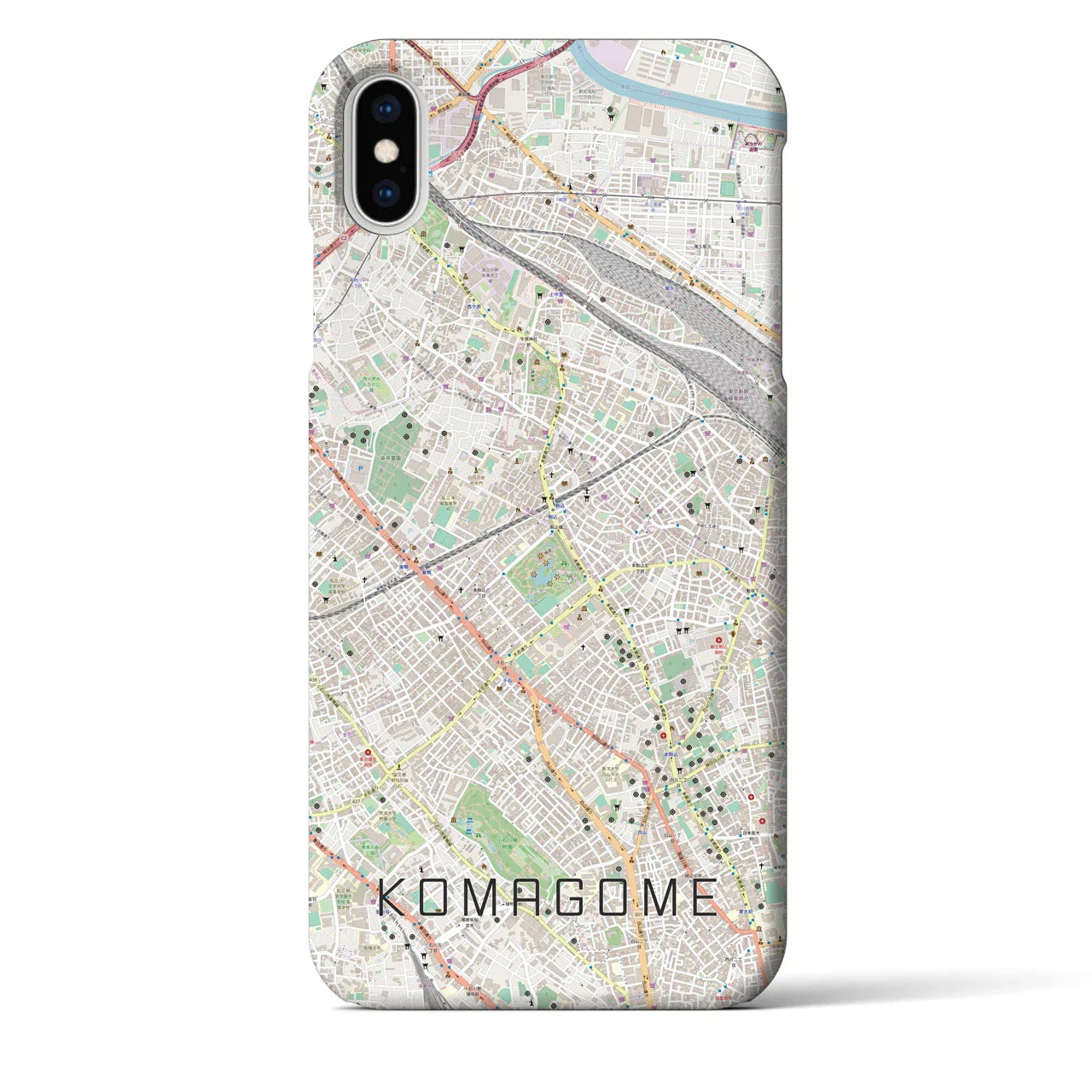 【駒込(東京都)】地図柄iPhoneケース(バックカバータイプ)
