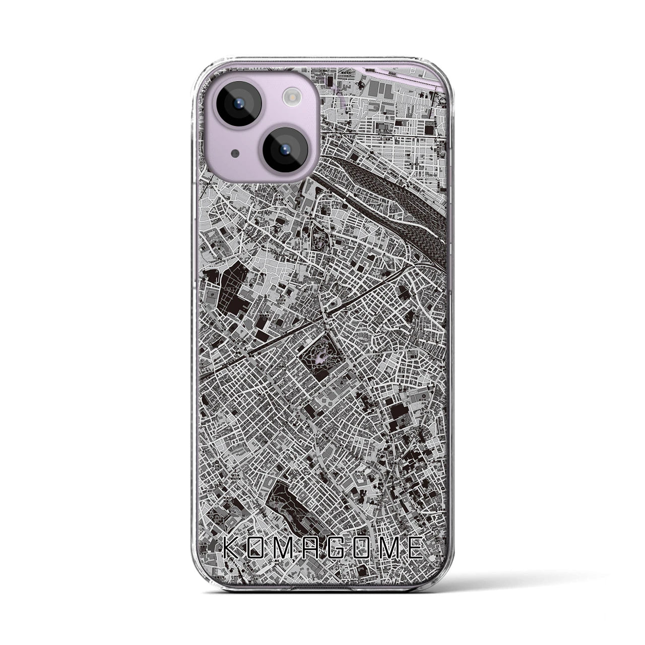【駒込(東京都)】地図柄iPhoneケース(クリアタイプ)