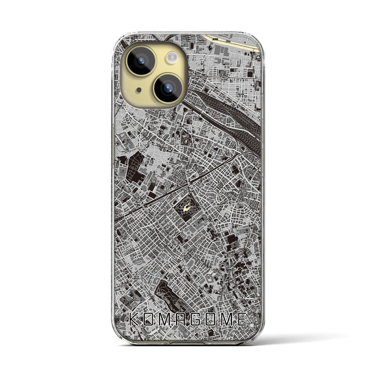 【駒込(東京都)】地図柄iPhoneケース(クリアタイプ)