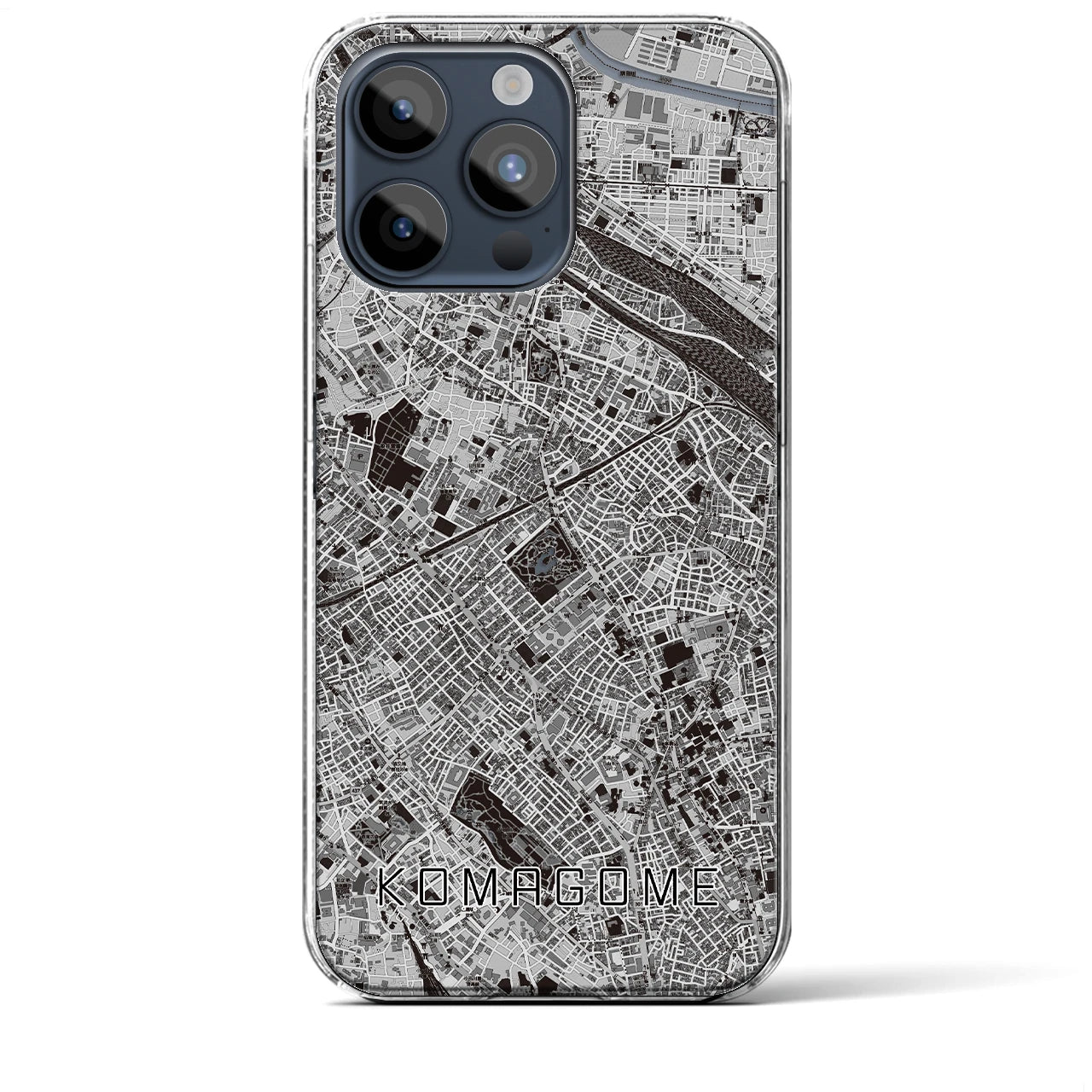 【駒込(東京都)】地図柄iPhoneケース(クリアタイプ)