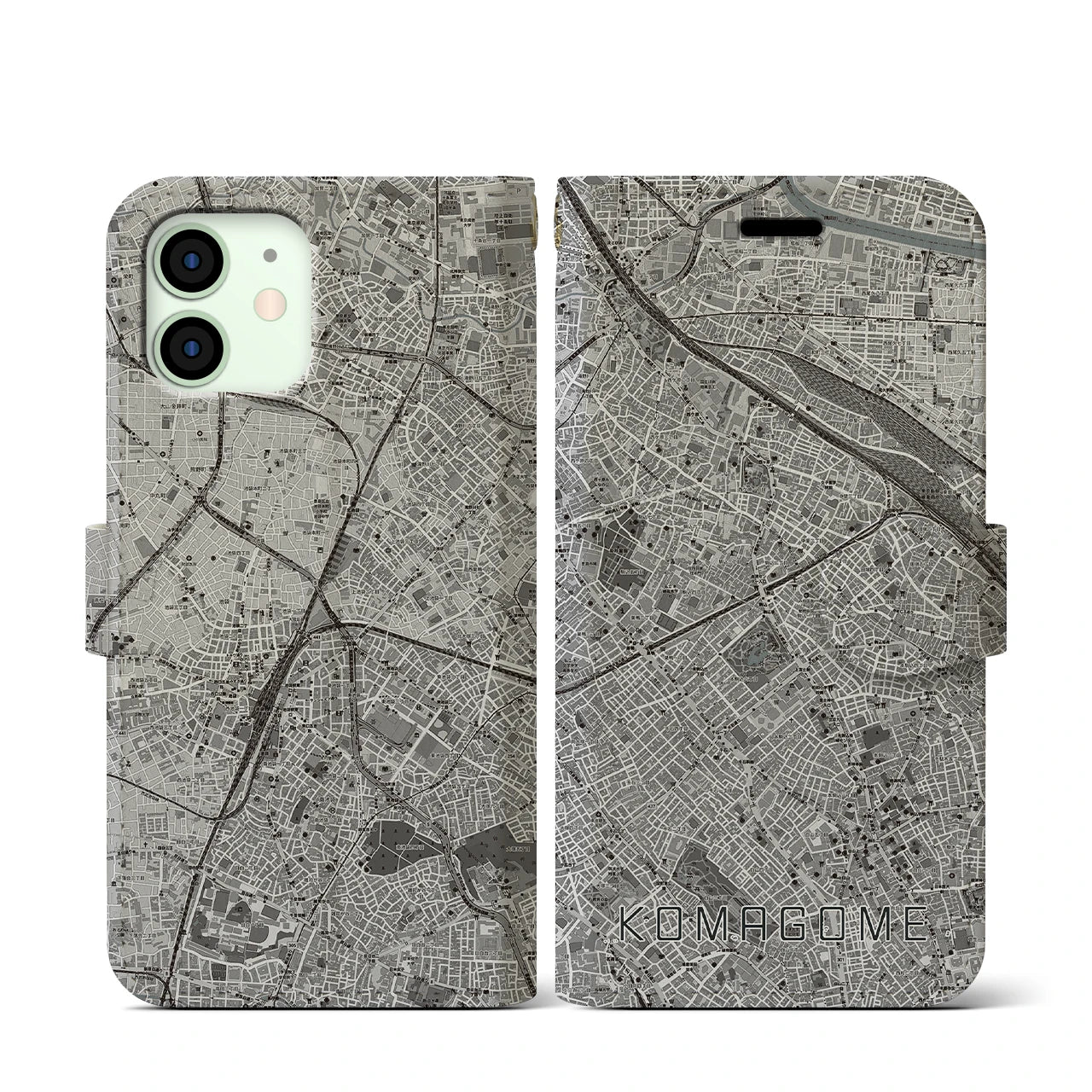 【駒込(東京都)】地図柄iPhoneケース(手帳タイプ)