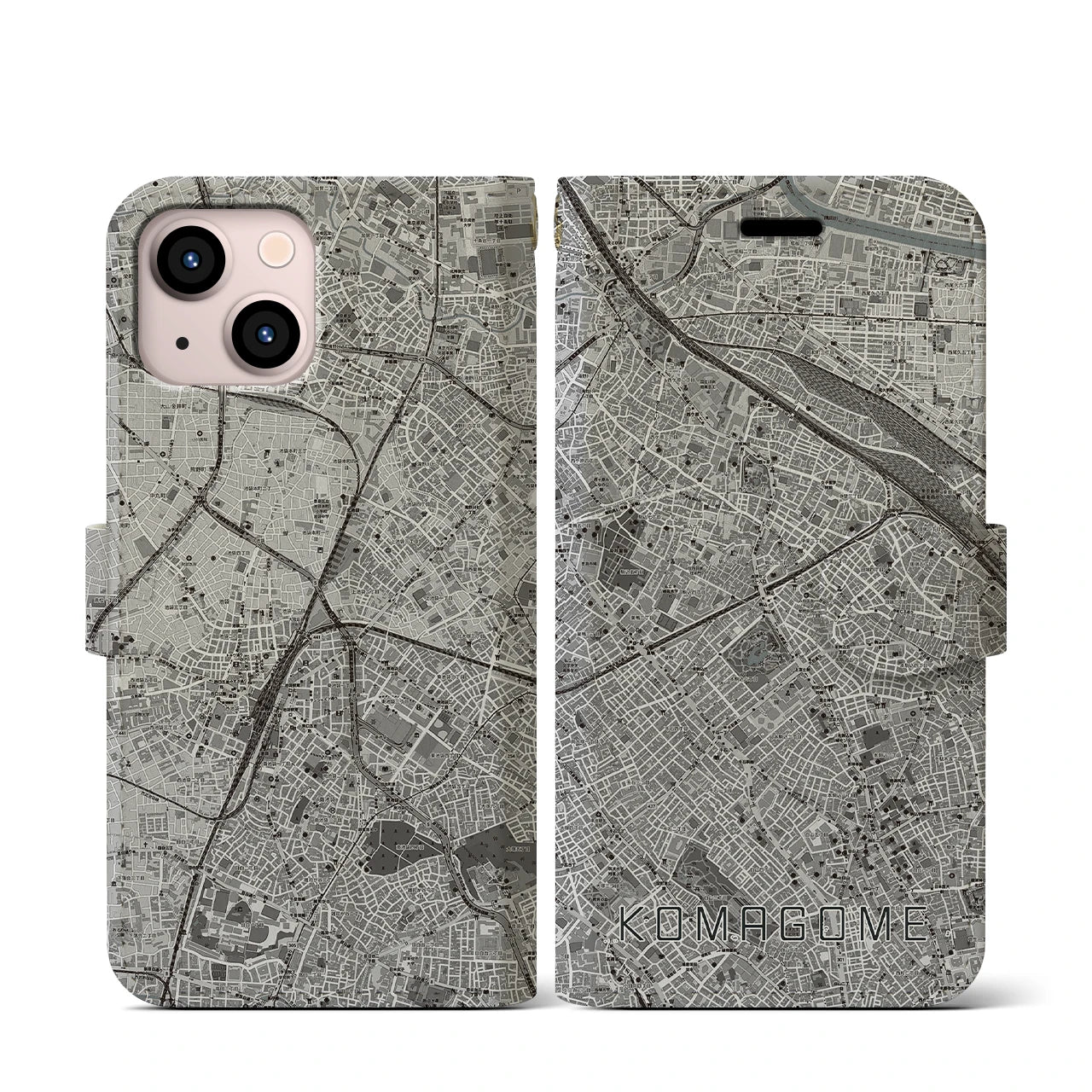【駒込(東京都)】地図柄iPhoneケース(手帳タイプ)