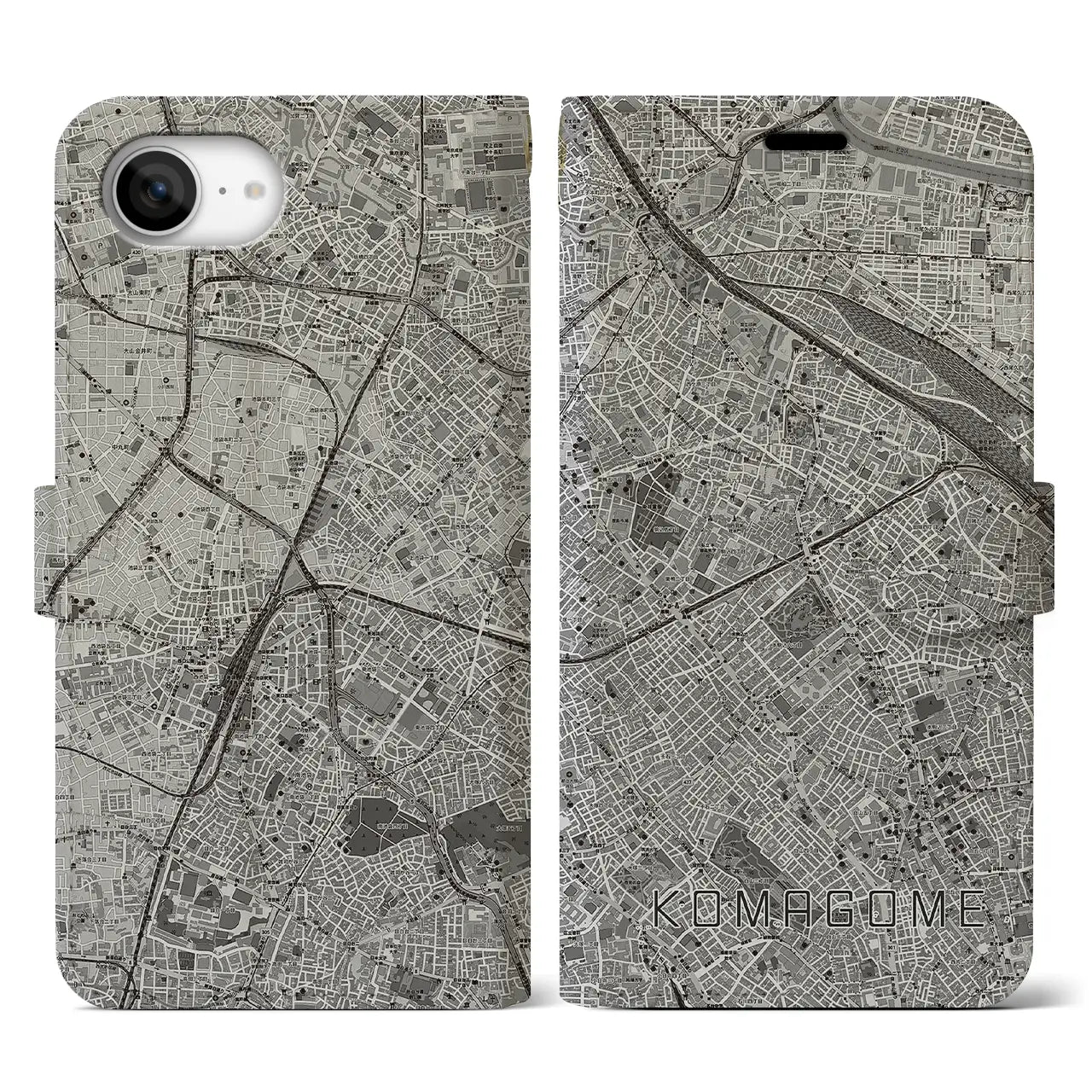 【駒込(東京都)】地図柄iPhoneケース(手帳タイプ)