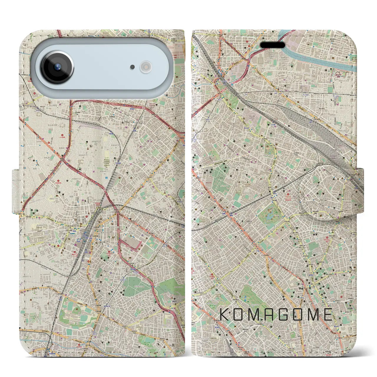 【駒込(東京都)】地図柄iPhoneケース(手帳タイプ)