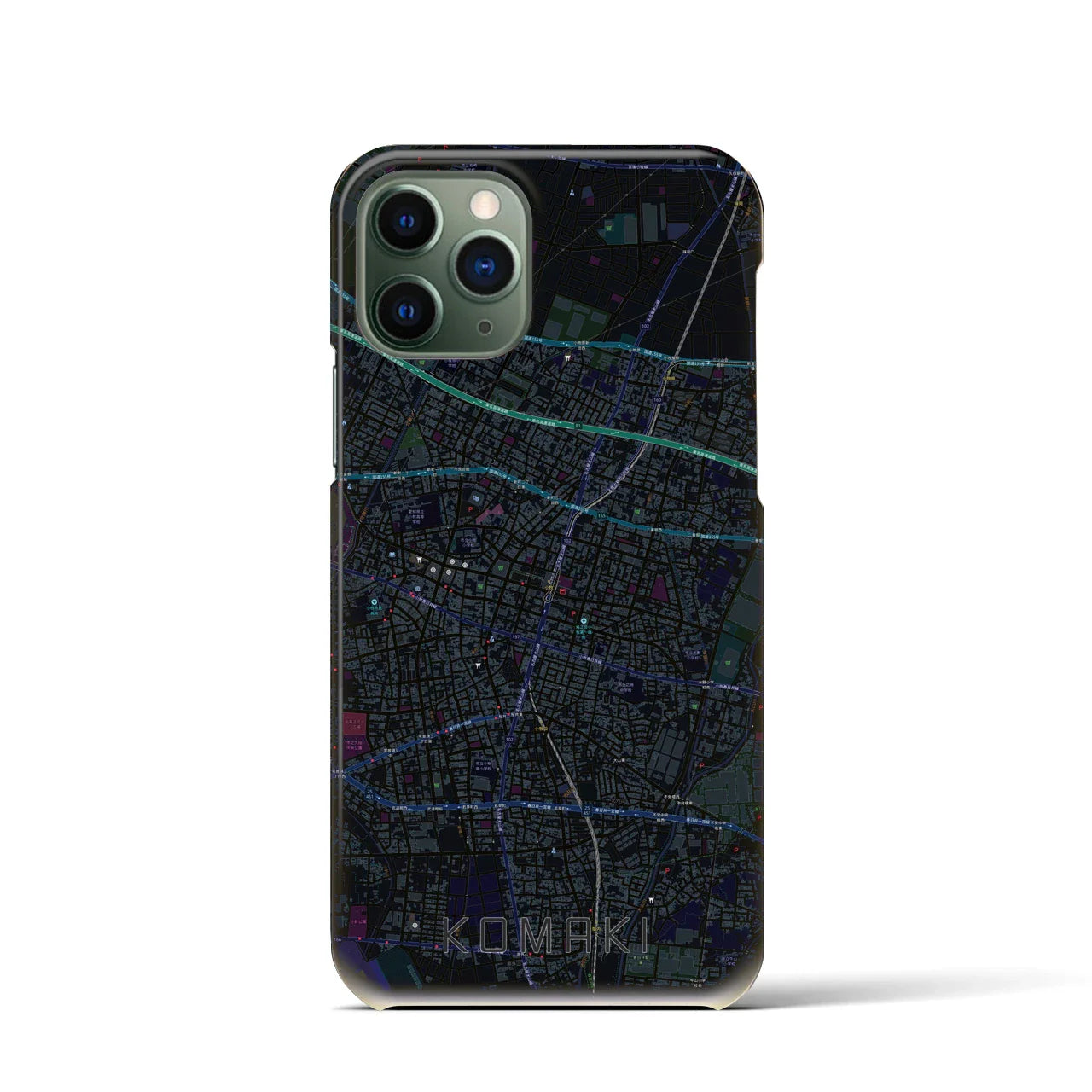 【小牧(愛知県)】地図柄iPhoneケース(バックカバータイプ)