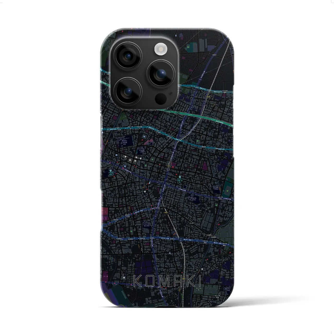 【小牧(愛知県)】地図柄iPhoneケース(バックカバータイプ)