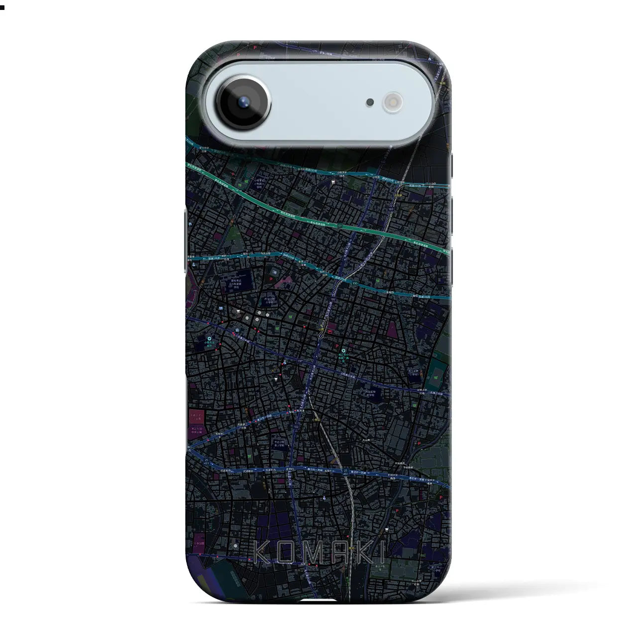 【小牧(愛知県)】地図柄iPhoneケース(バックカバータイプ)