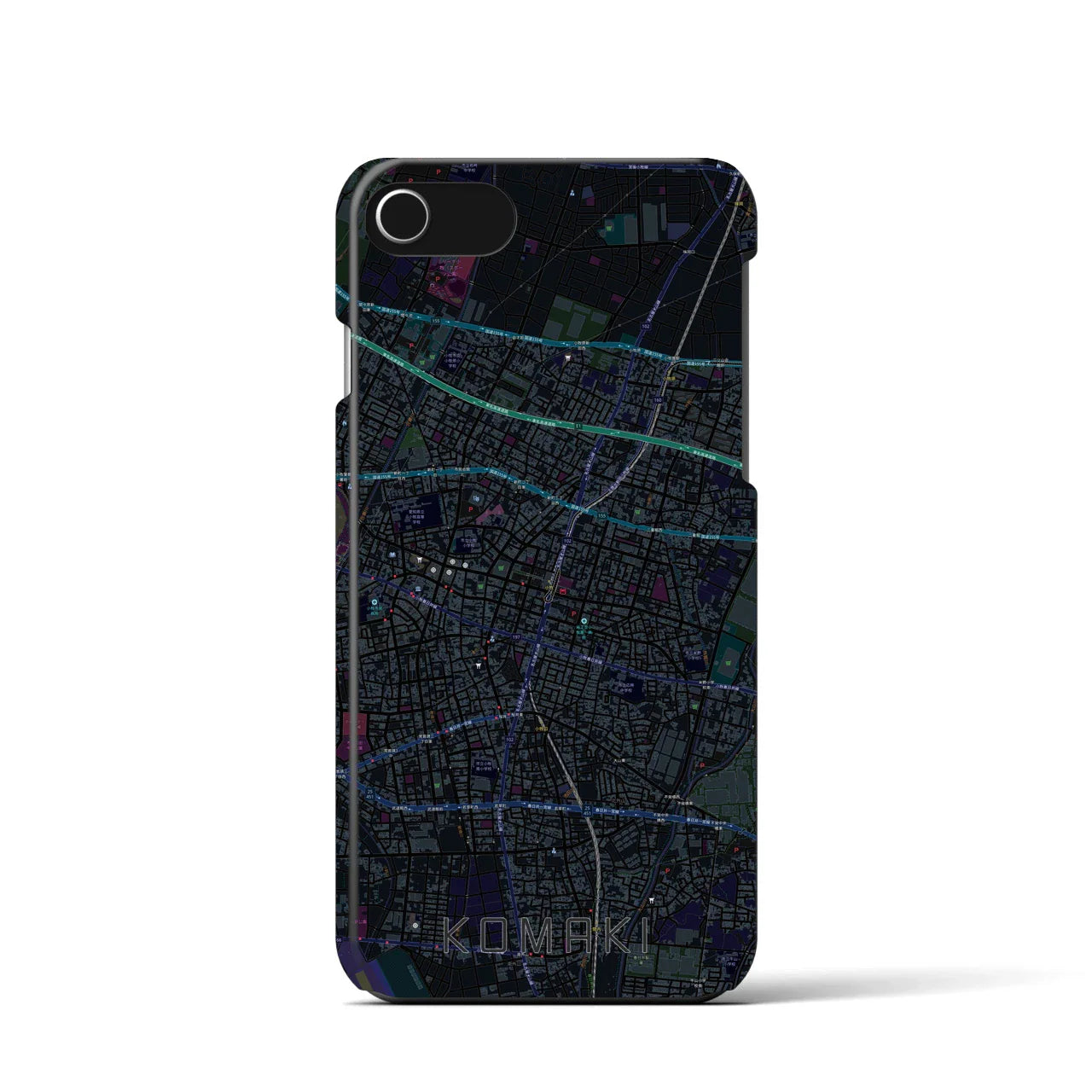 【小牧(愛知県)】地図柄iPhoneケース(バックカバータイプ)