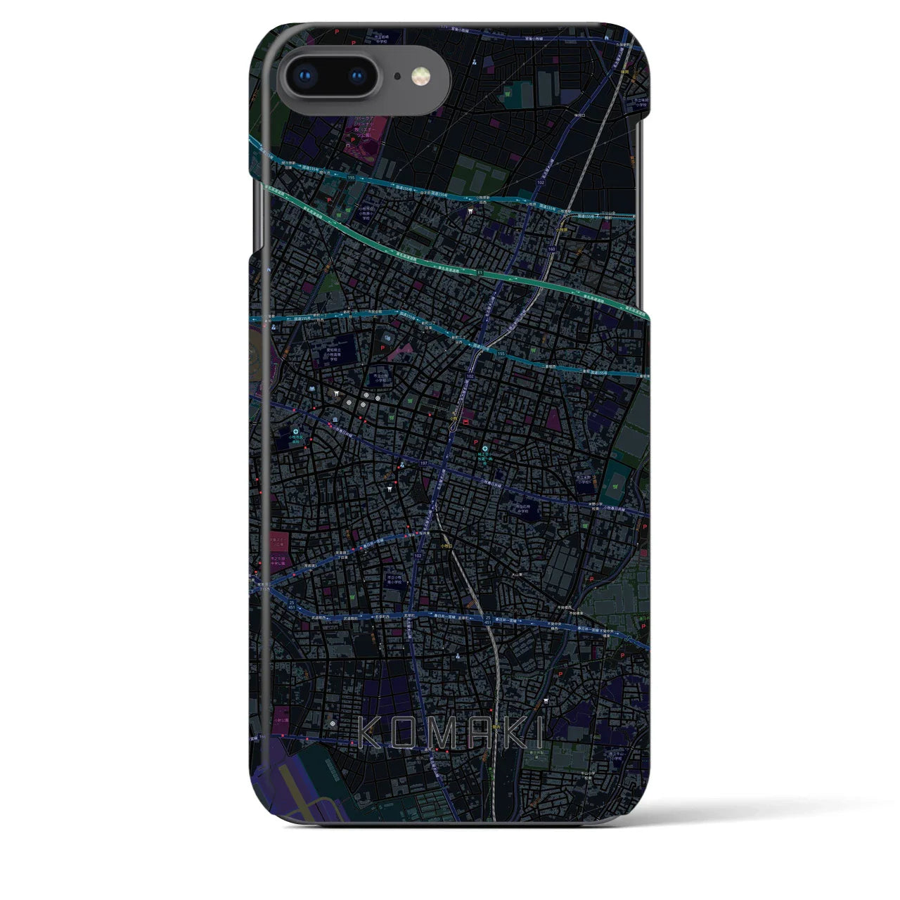 【小牧(愛知県)】地図柄iPhoneケース(バックカバータイプ)