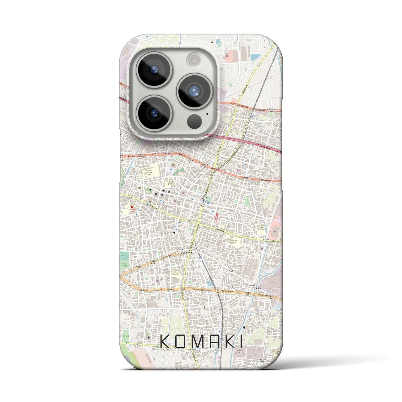 【小牧(愛知県)】地図柄iPhoneケース(バックカバータイプ)