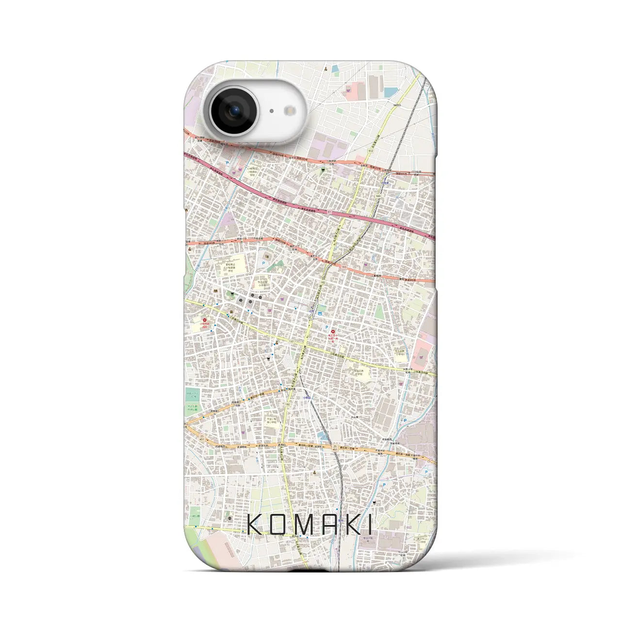 【小牧(愛知県)】地図柄iPhoneケース(バックカバータイプ)