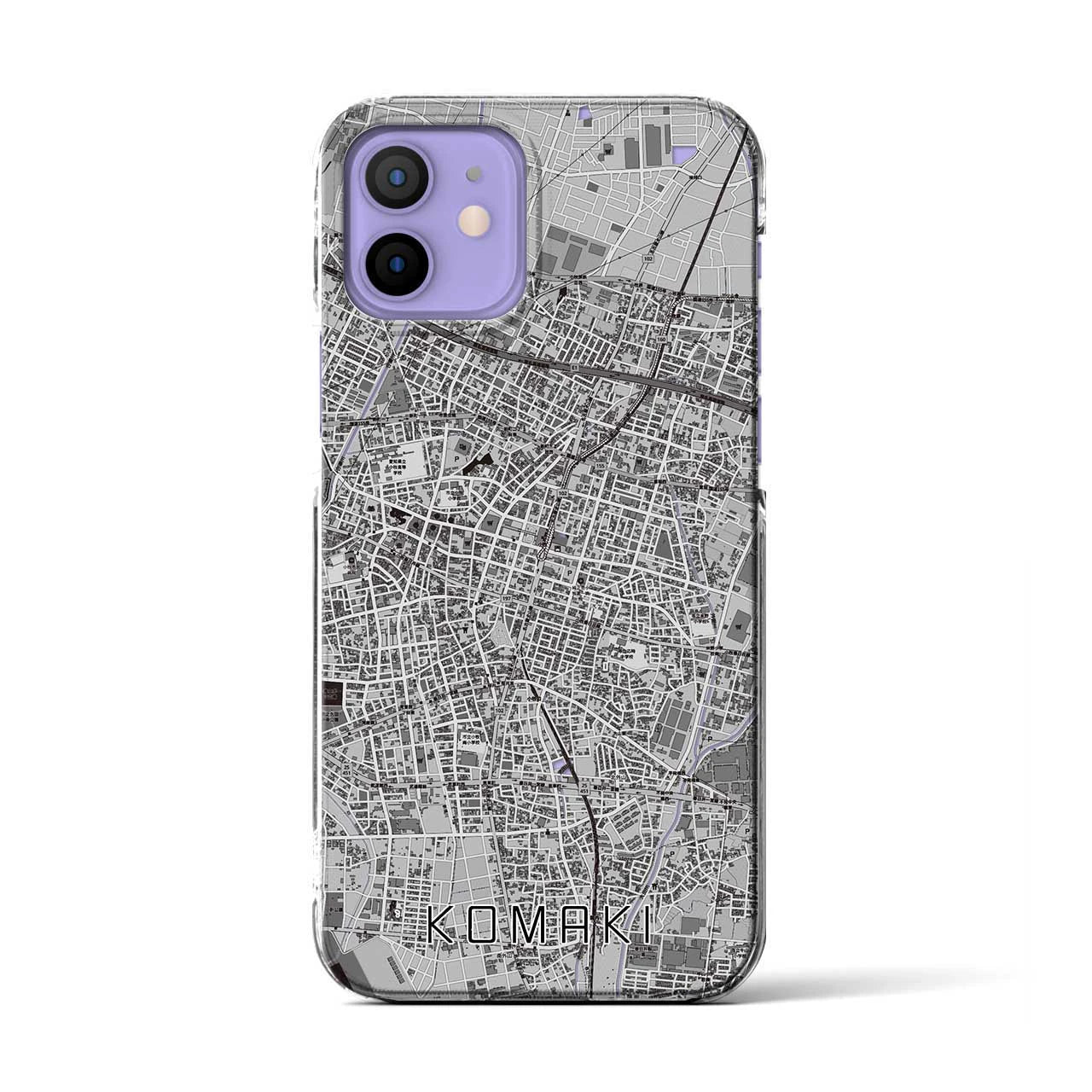 【小牧(愛知県)】地図柄iPhoneケース(クリアタイプ)