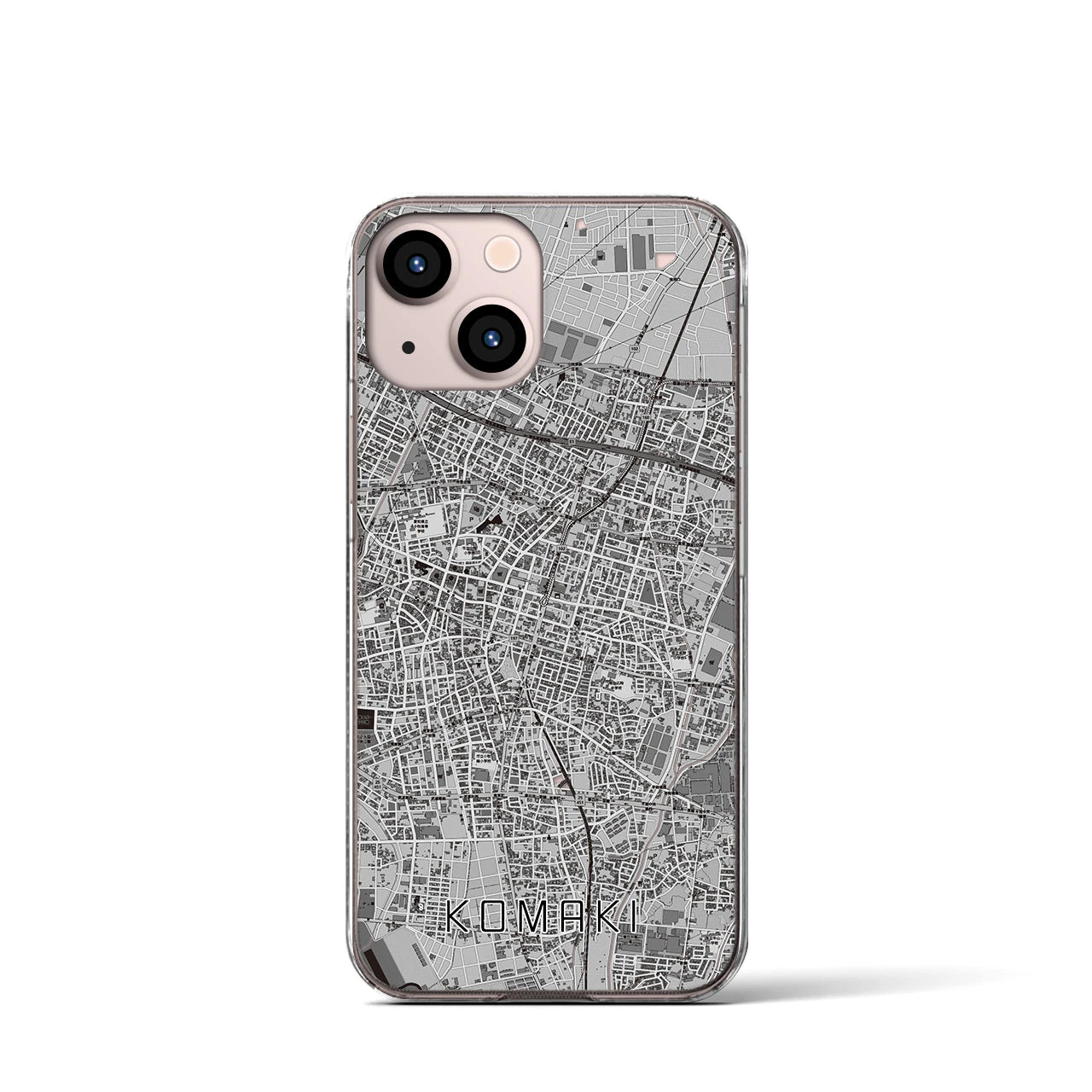 【小牧(愛知県)】地図柄iPhoneケース(クリアタイプ)