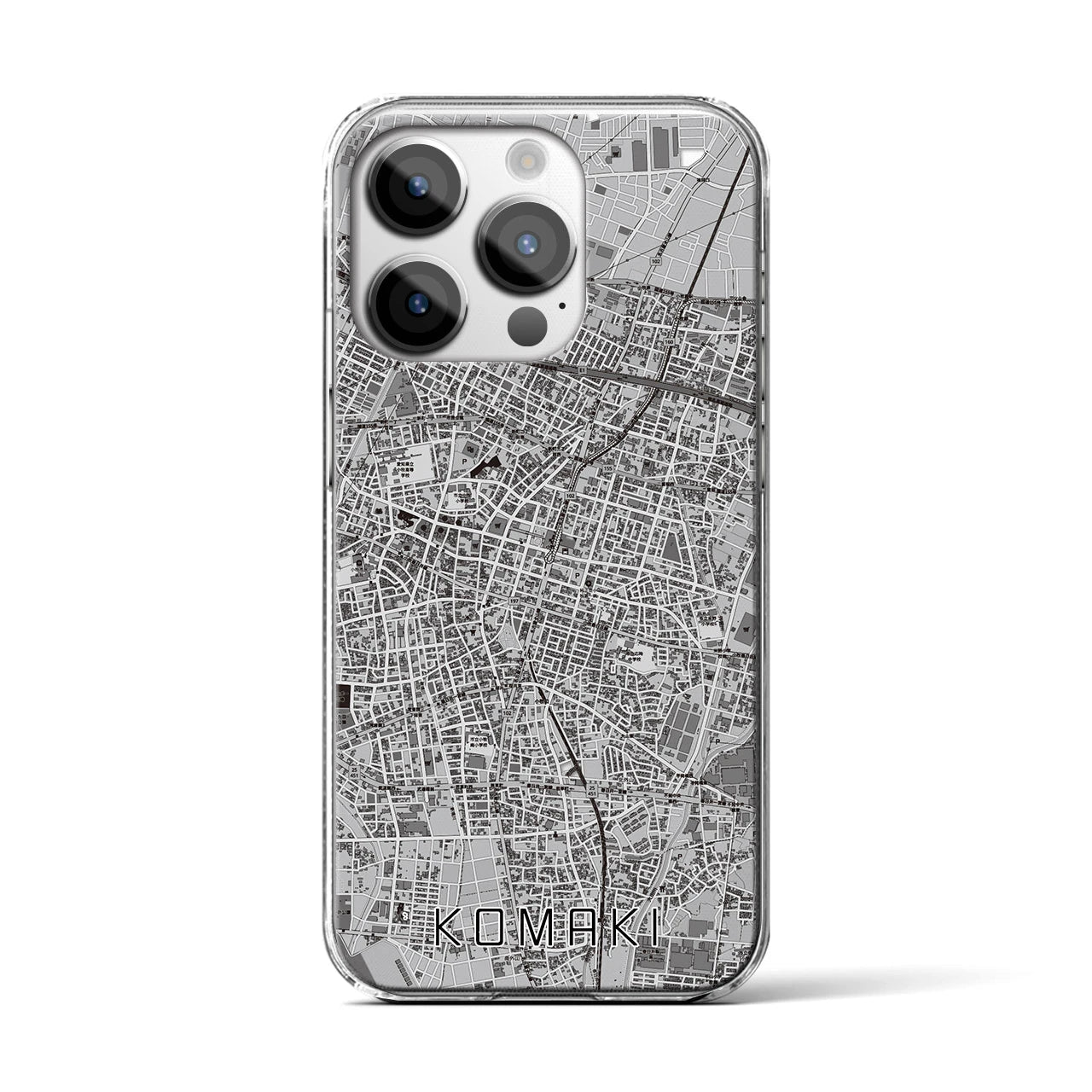 【小牧(愛知県)】地図柄iPhoneケース(クリアタイプ)