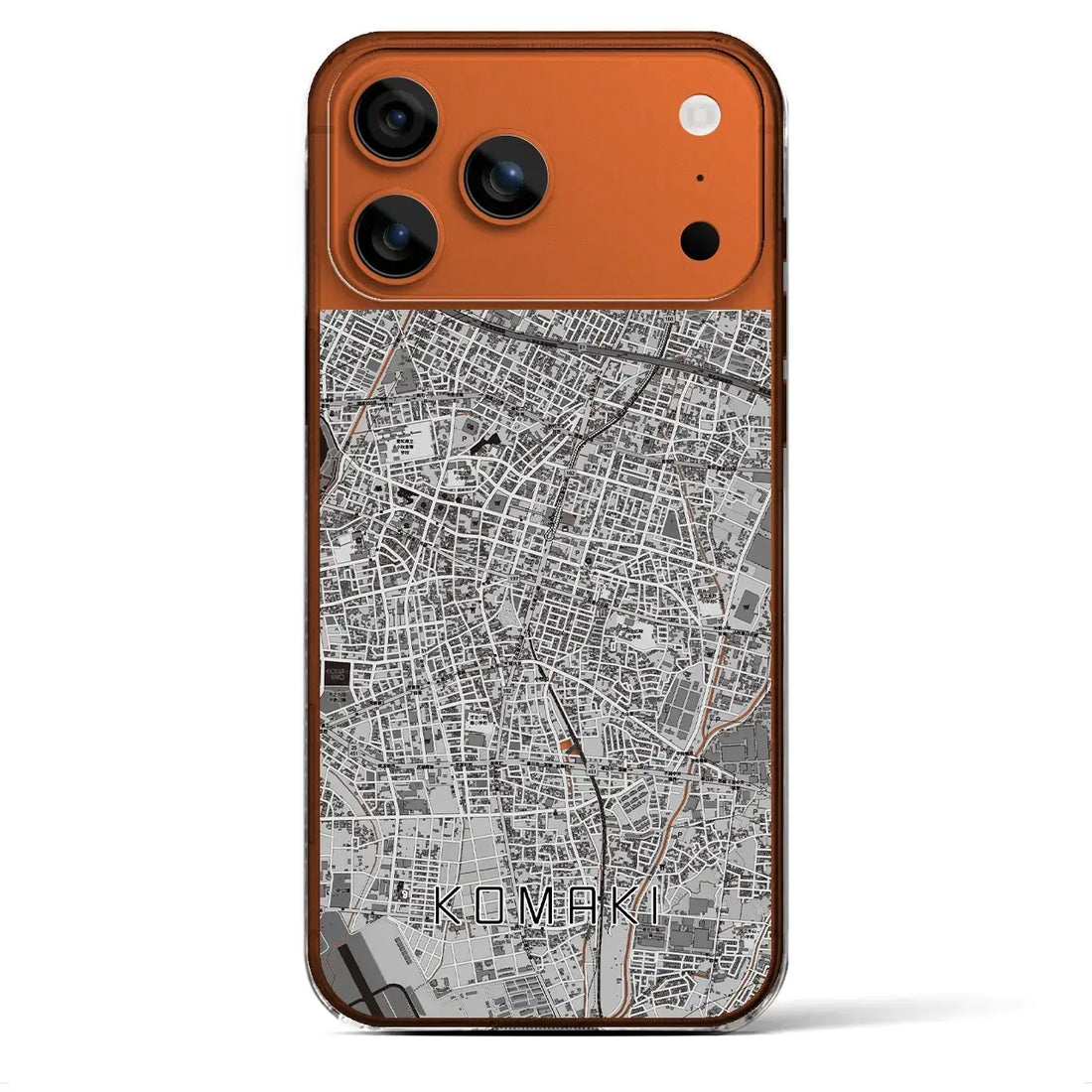 【小牧(愛知県)】地図柄iPhoneケース(クリアタイプ)