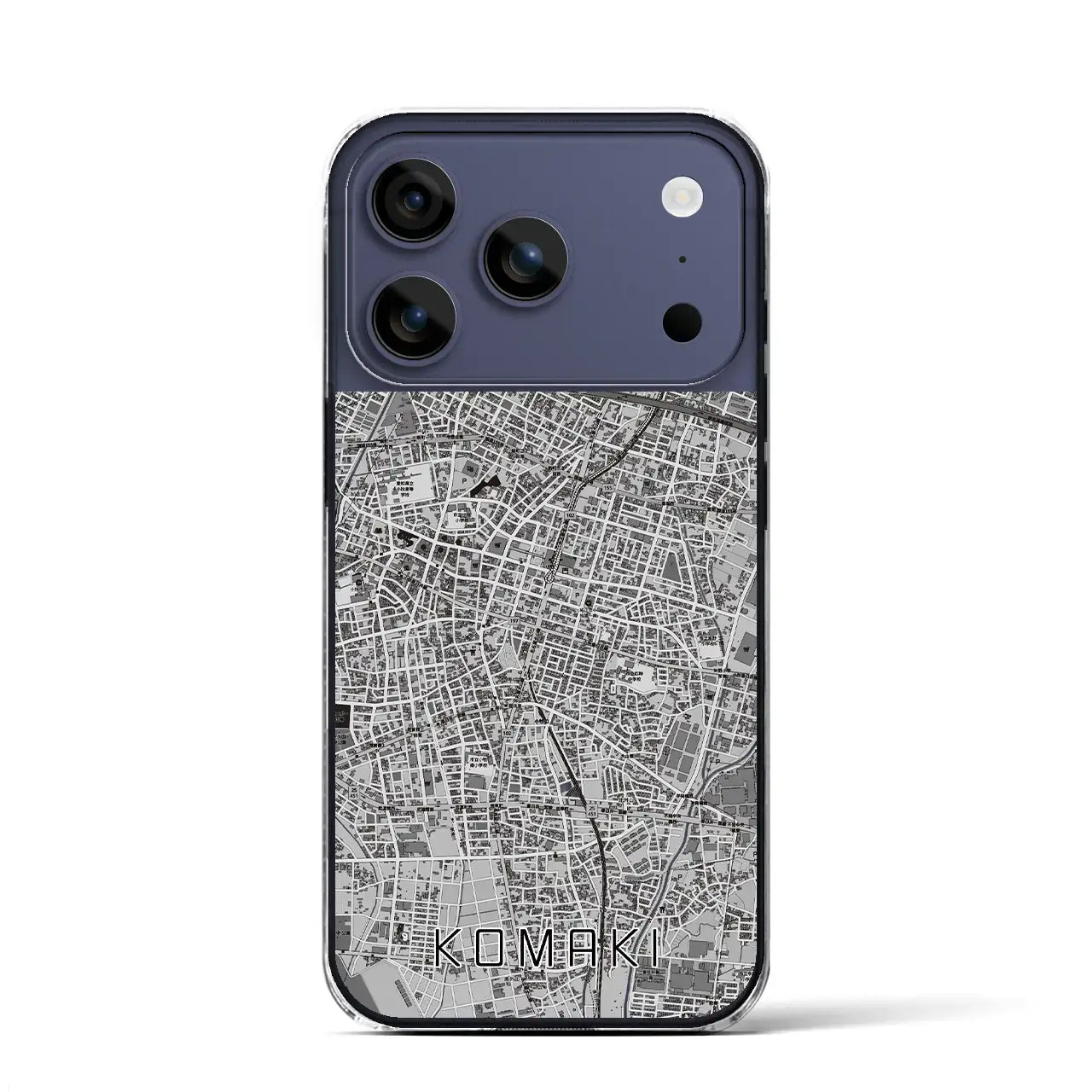 【小牧(愛知県)】地図柄iPhoneケース(クリアタイプ)