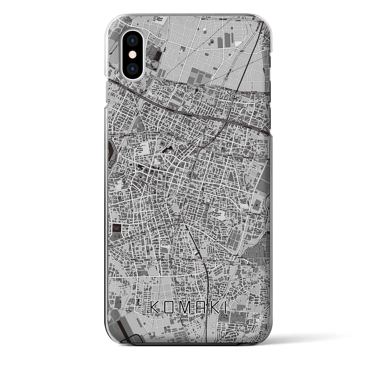 【小牧(愛知県)】地図柄iPhoneケース(クリアタイプ)
