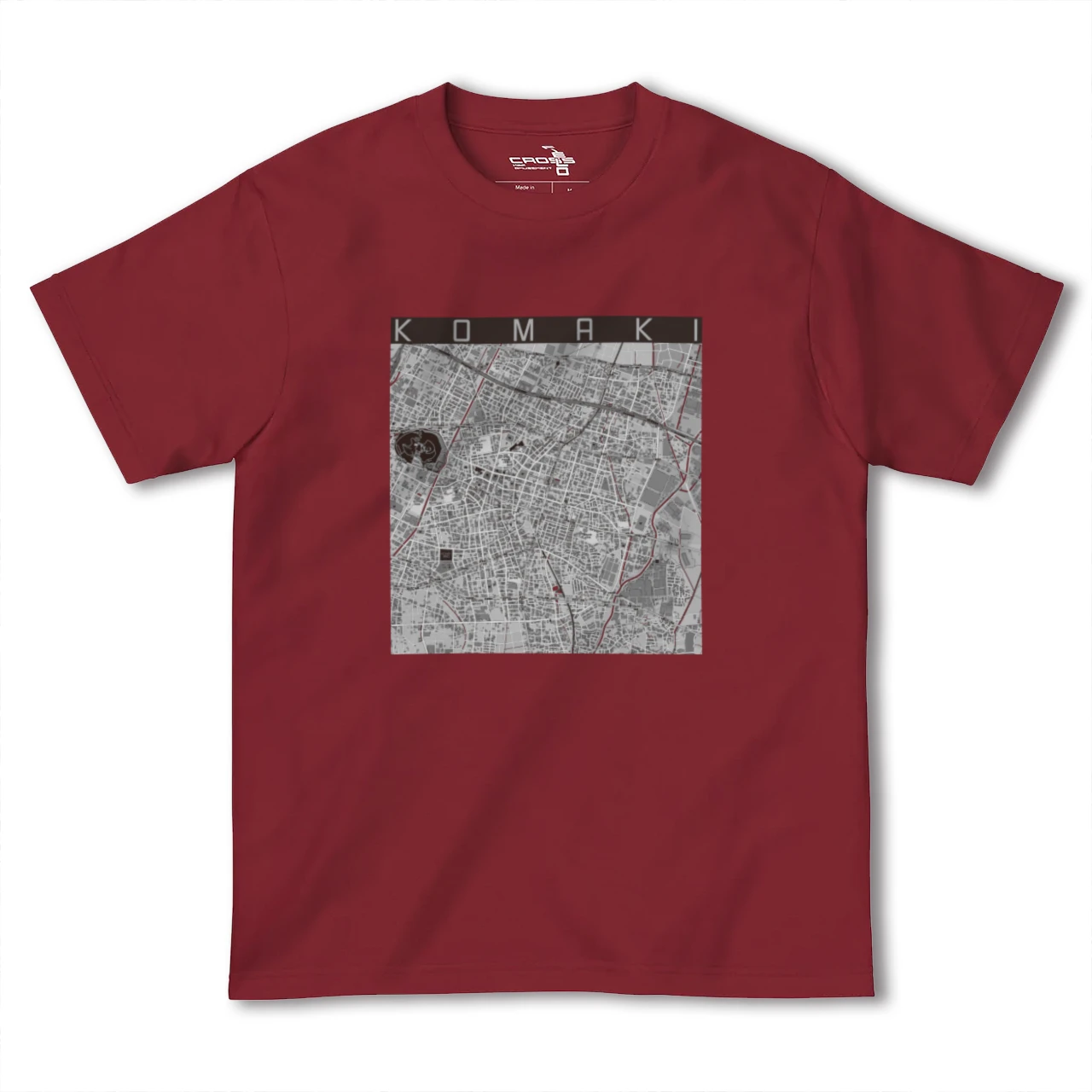 【小牧(愛知県)】地図柄ヘビーウェイトTシャツ