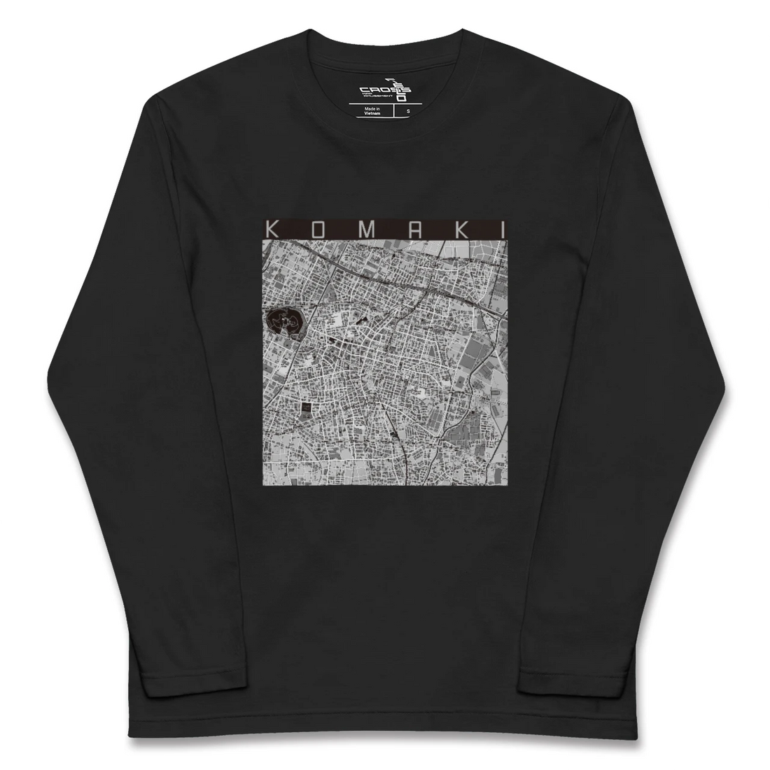 【小牧(愛知県)】地図柄ロングスリーブTシャツ