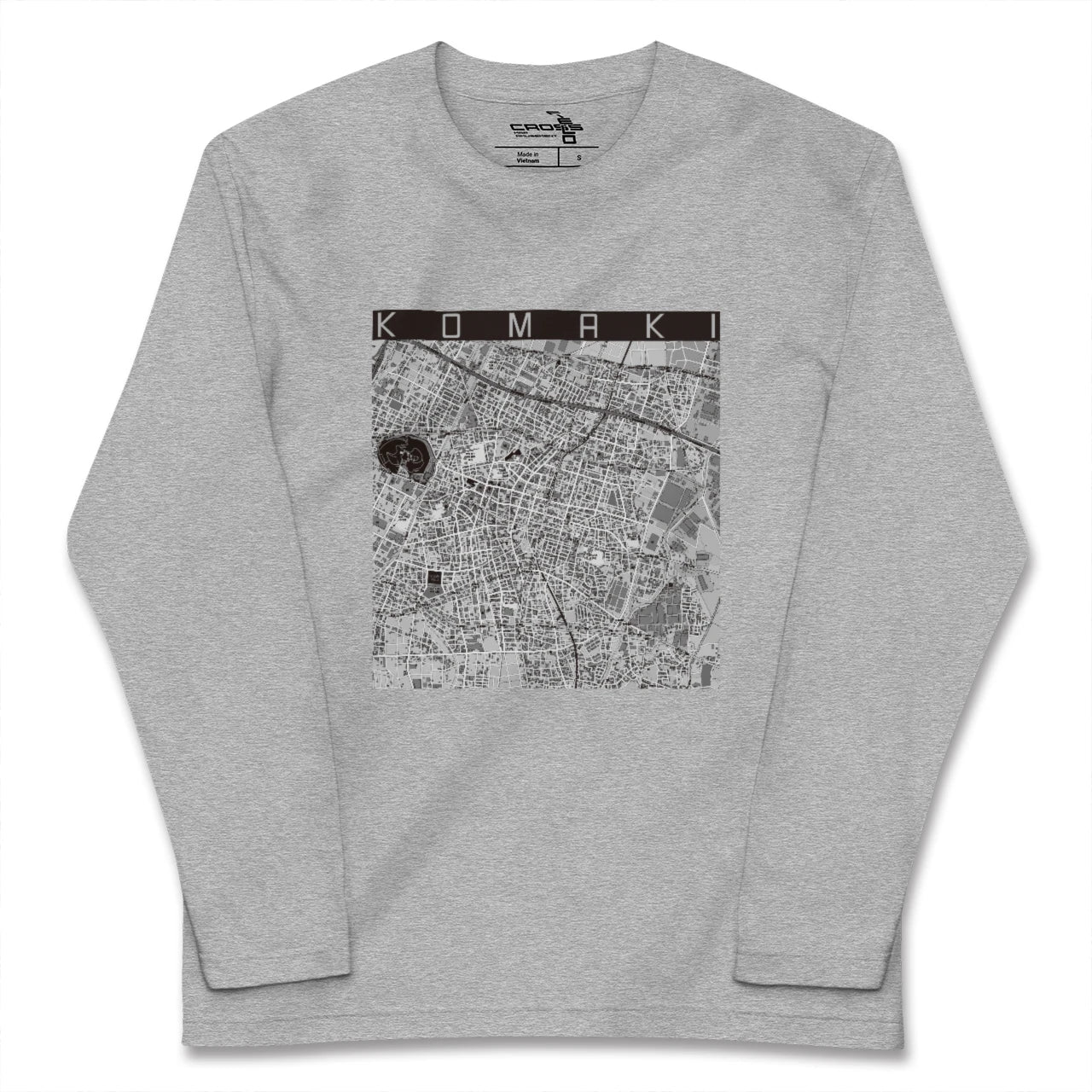 【小牧(愛知県)】地図柄ロングスリーブTシャツ