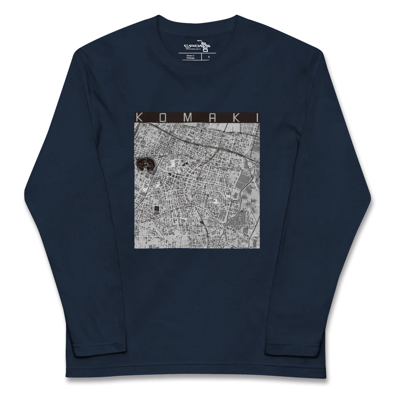 【小牧(愛知県)】地図柄ロングスリーブTシャツ