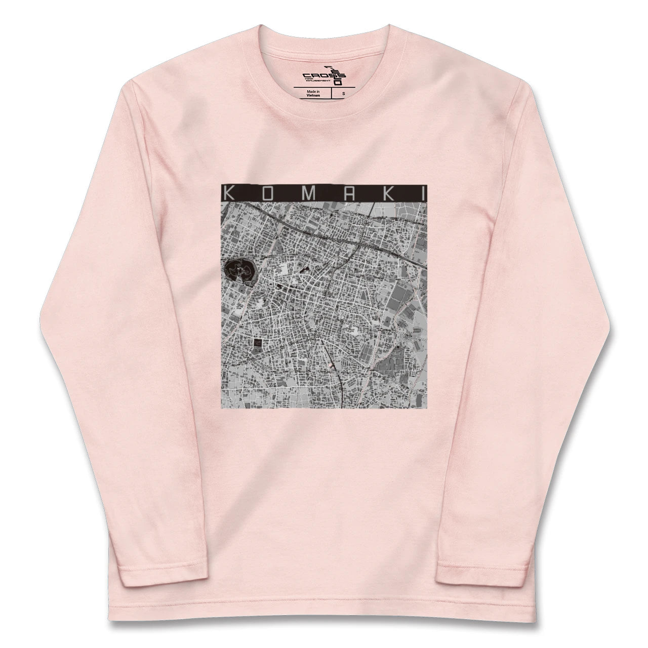 【小牧(愛知県)】地図柄ロングスリーブTシャツ