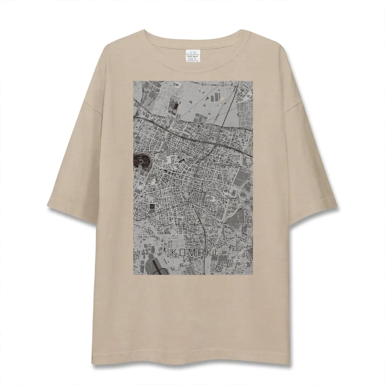 【小牧(愛知県)】地図柄ビッグシルエットTシャツ