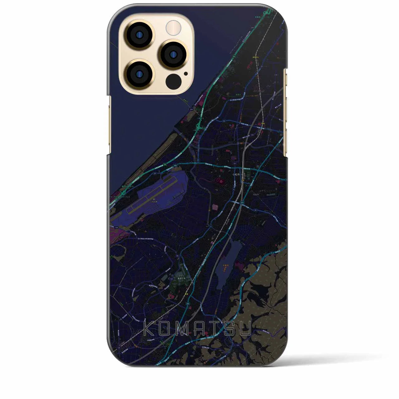 【小松(石川県)】地図柄iPhoneケース(バックカバータイプ)