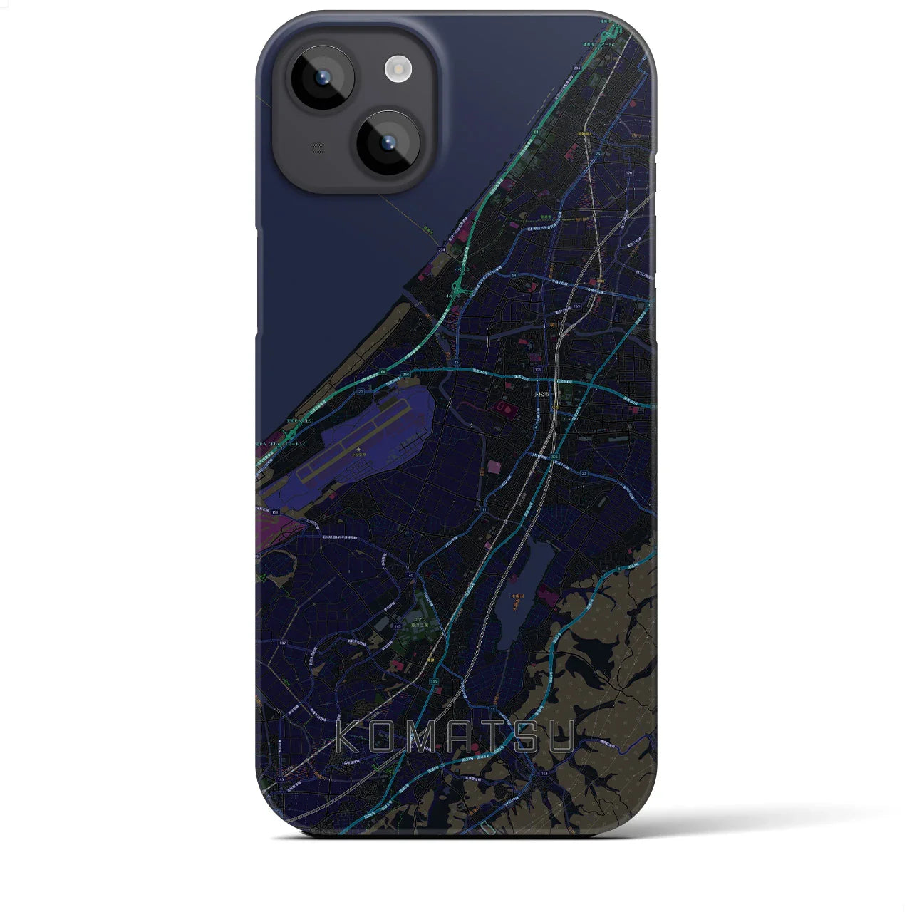 【小松(石川県)】地図柄iPhoneケース(バックカバータイプ)