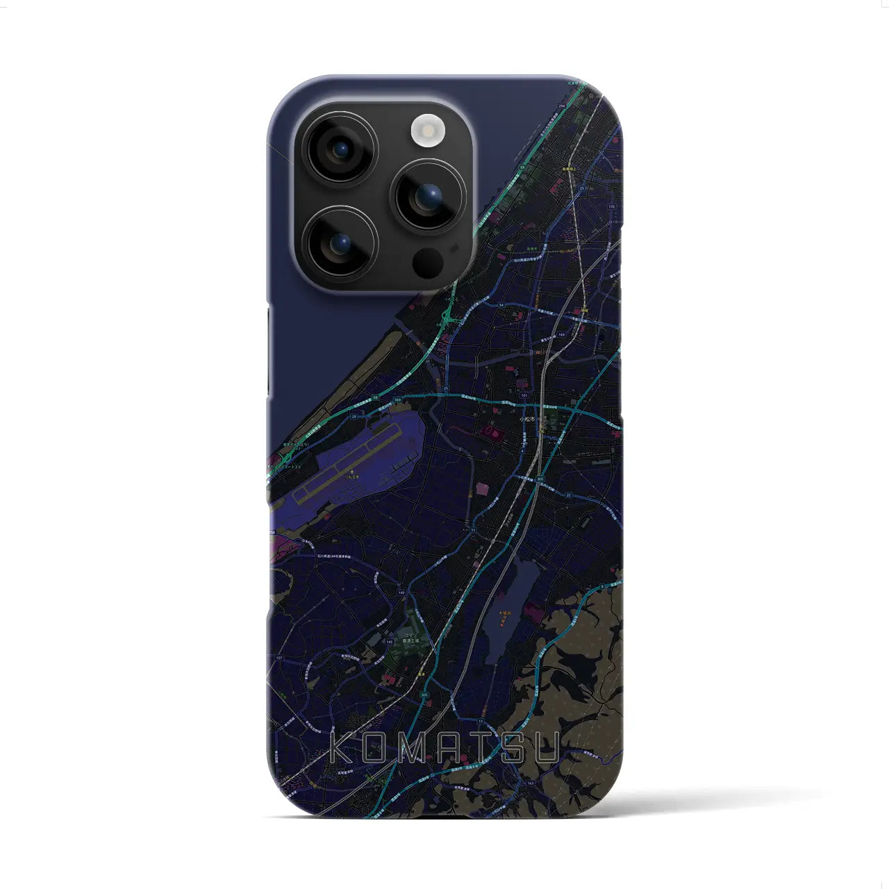 【小松(石川県)】地図柄iPhoneケース(バックカバータイプ)