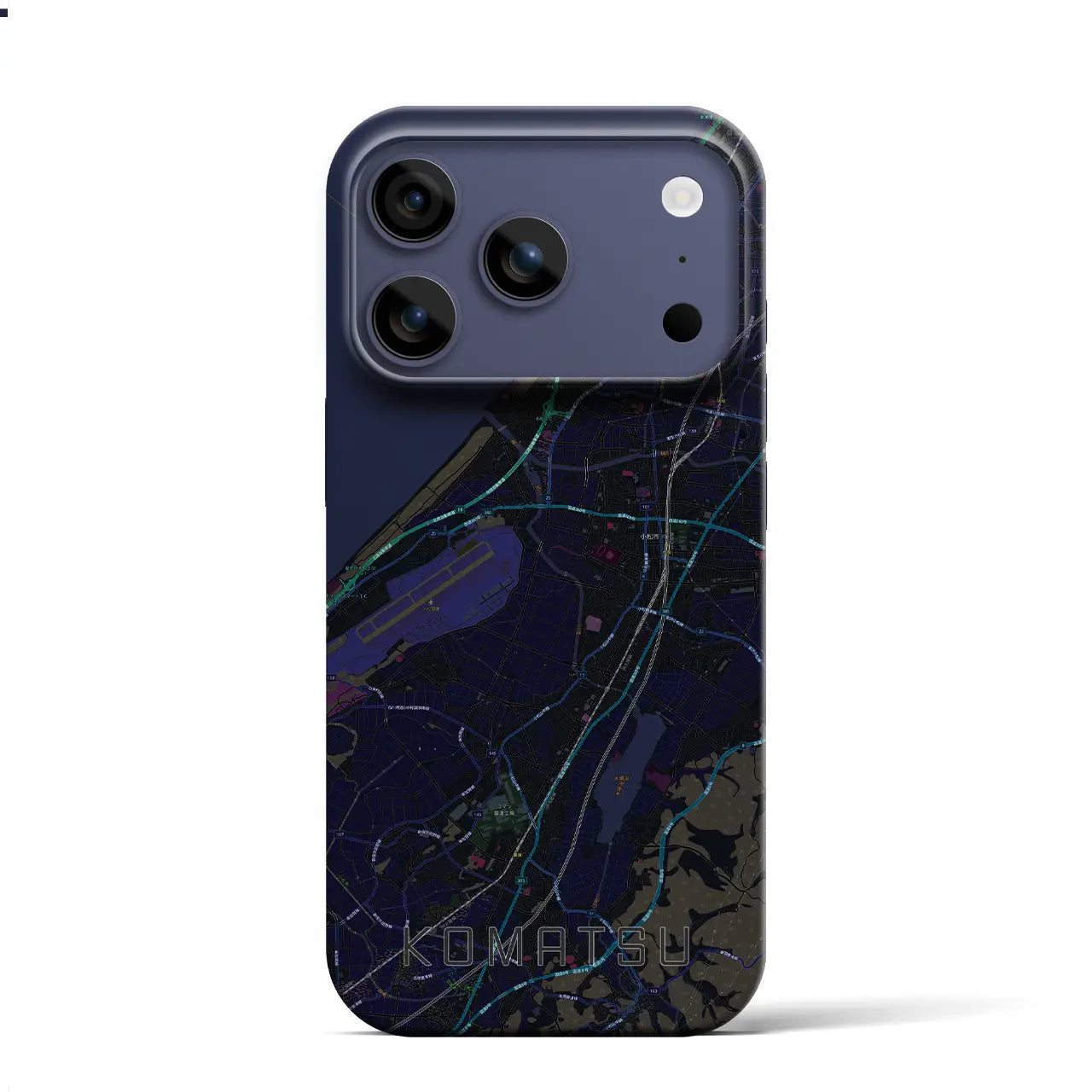 【小松(石川県)】地図柄iPhoneケース(バックカバータイプ)