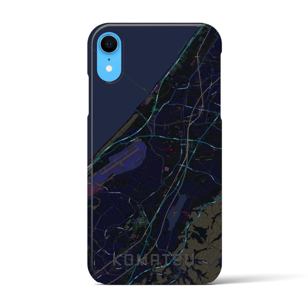 【小松(石川県)】地図柄iPhoneケース(バックカバータイプ)