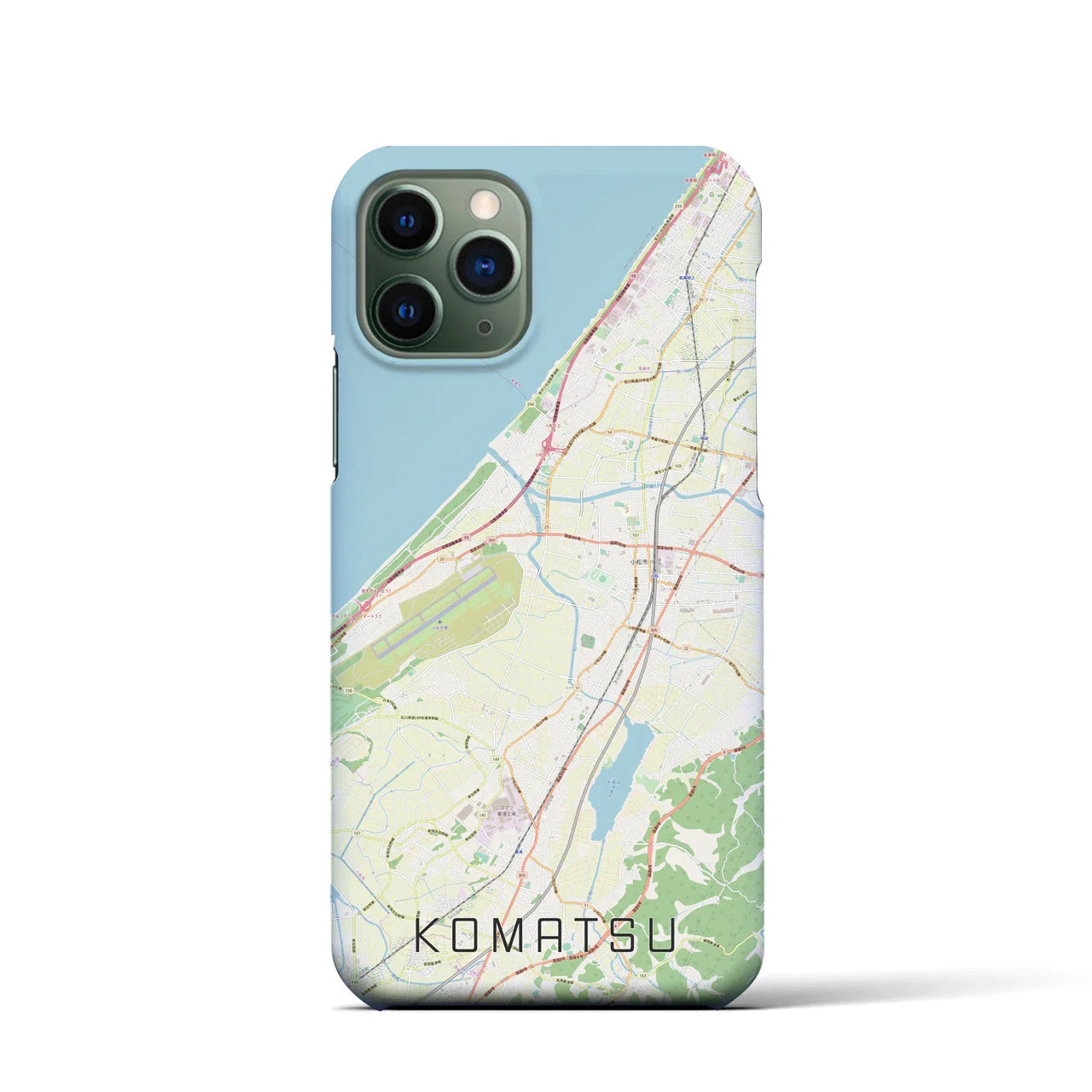 【小松(石川県)】地図柄iPhoneケース(バックカバータイプ)