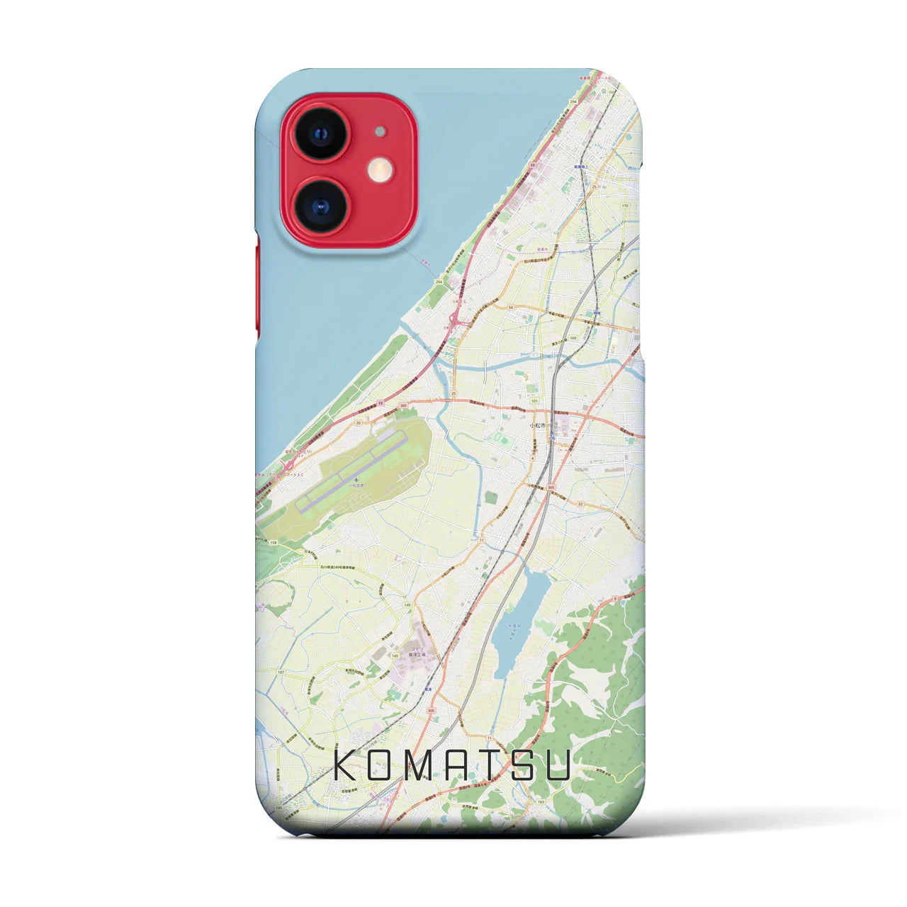 【小松(石川県)】地図柄iPhoneケース(バックカバータイプ)