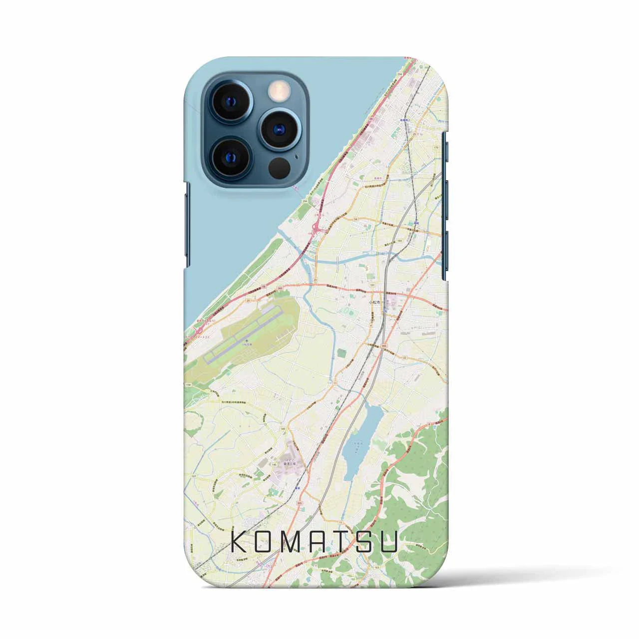 【小松(石川県)】地図柄iPhoneケース(バックカバータイプ)
