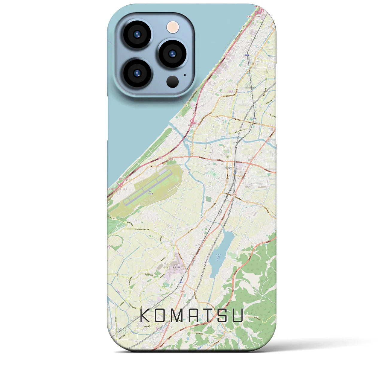 【小松(石川県)】地図柄iPhoneケース(バックカバータイプ)