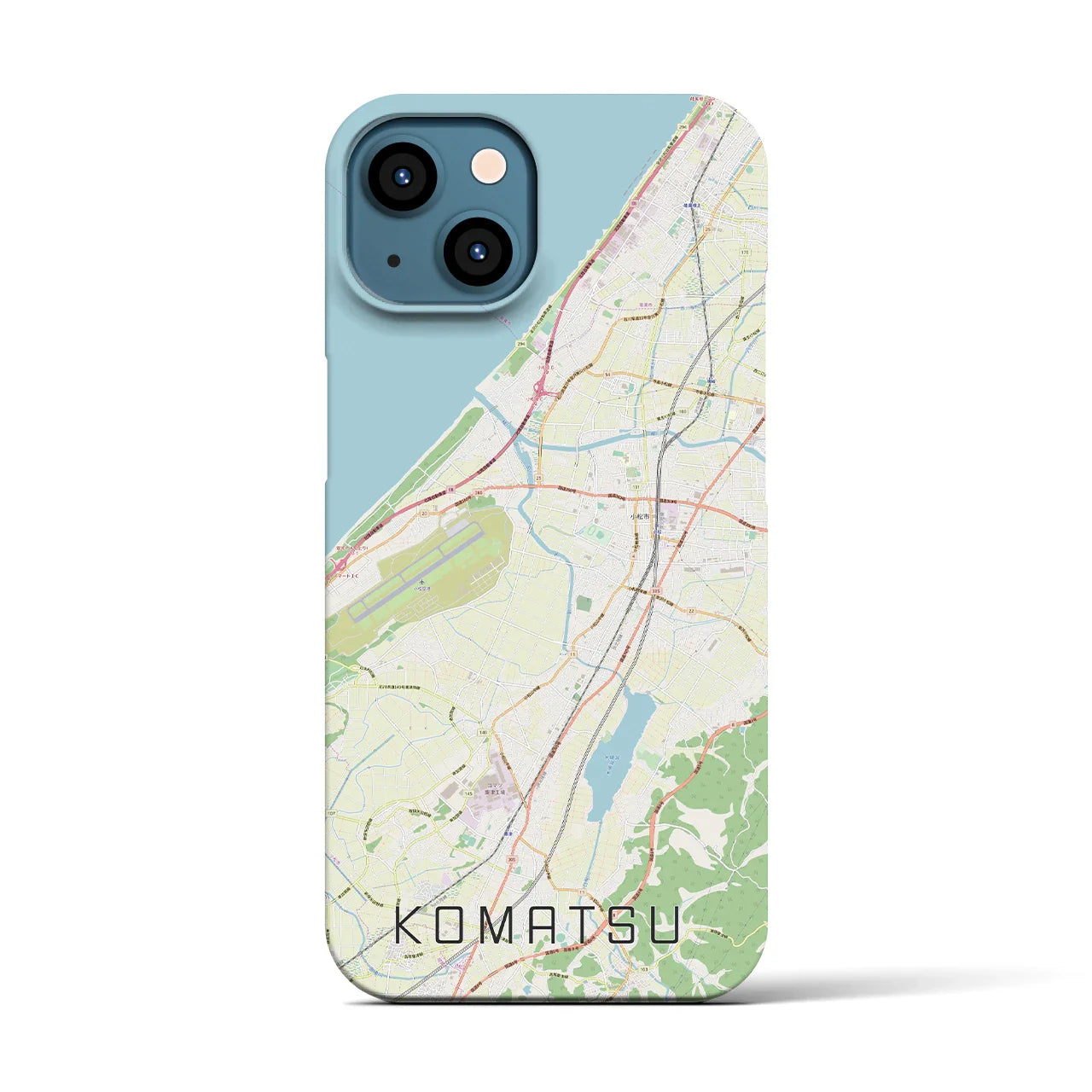 【小松(石川県)】地図柄iPhoneケース(バックカバータイプ)