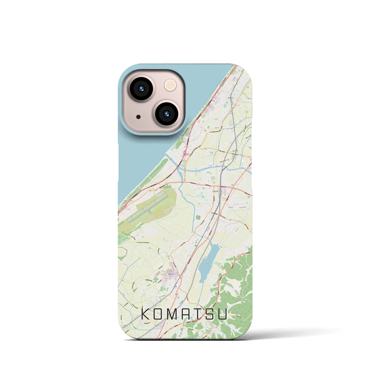 【小松(石川県)】地図柄iPhoneケース(バックカバータイプ)