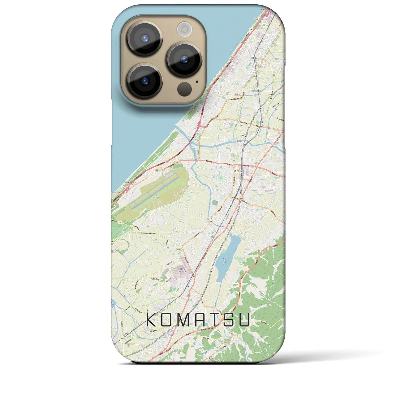 【小松(石川県)】地図柄iPhoneケース(バックカバータイプ)