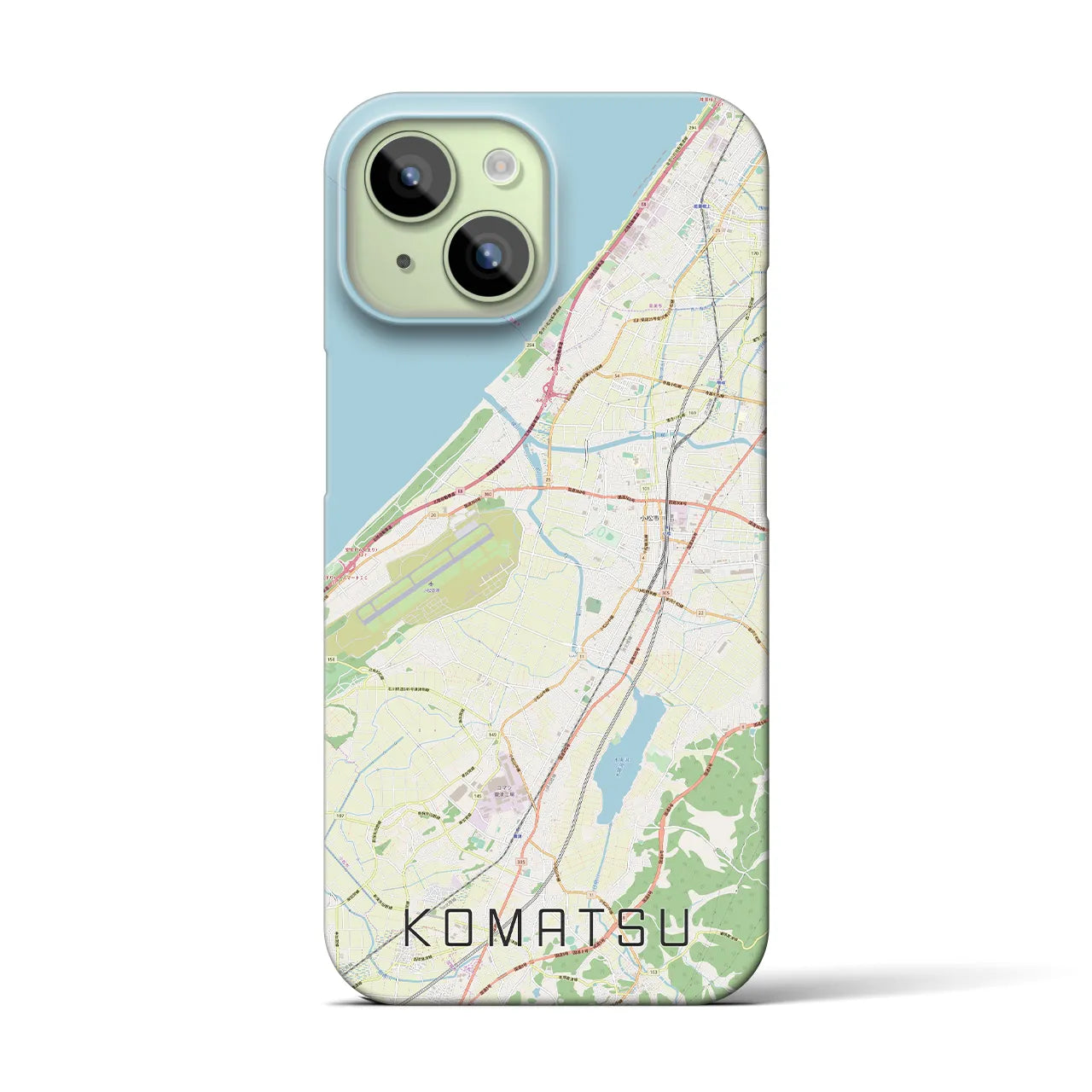 【小松(石川県)】地図柄iPhoneケース(バックカバータイプ)