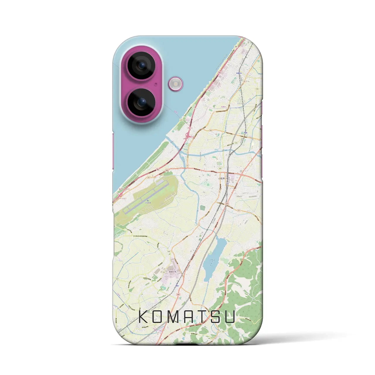 【小松(石川県)】地図柄iPhoneケース(バックカバータイプ)