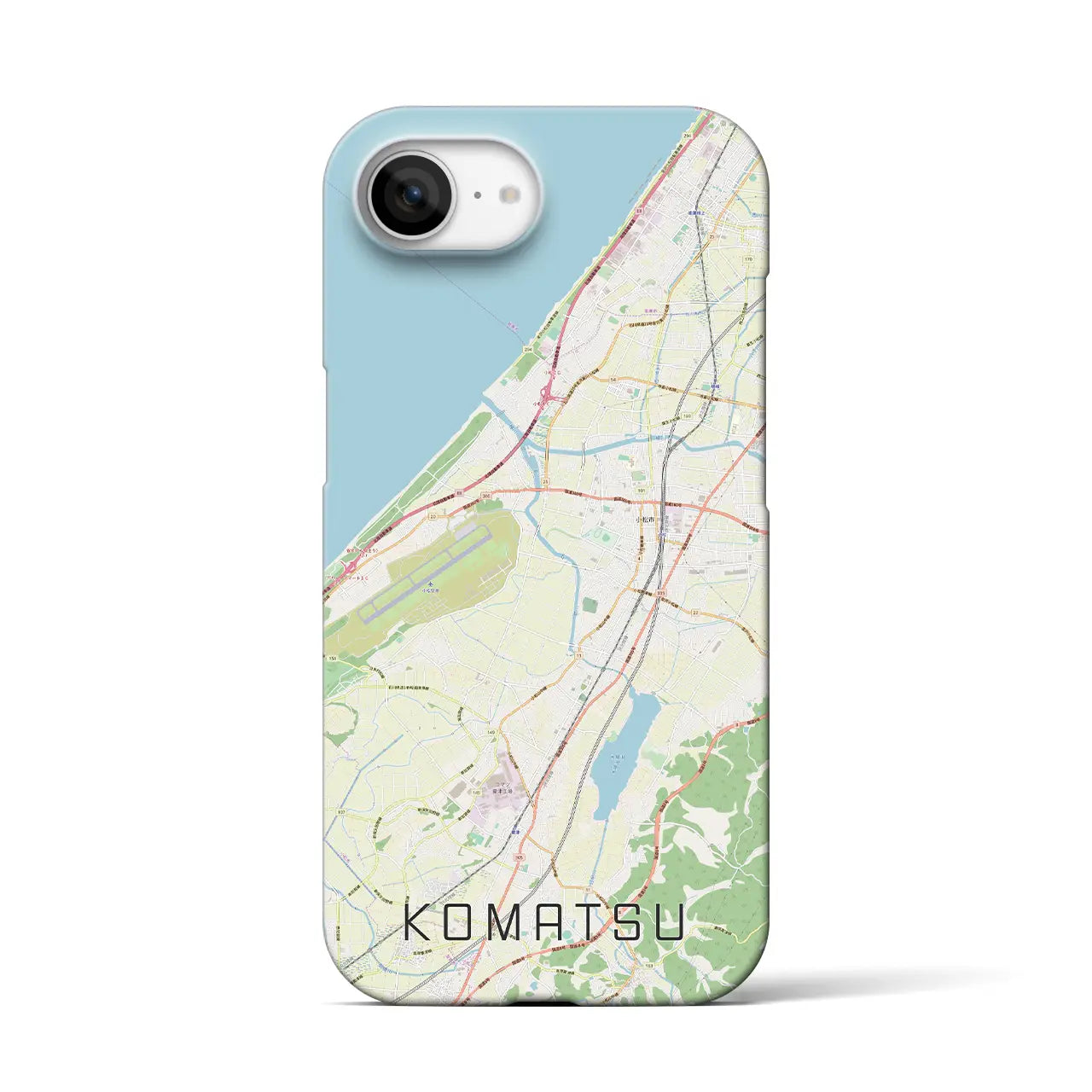 【小松(石川県)】地図柄iPhoneケース(バックカバータイプ)