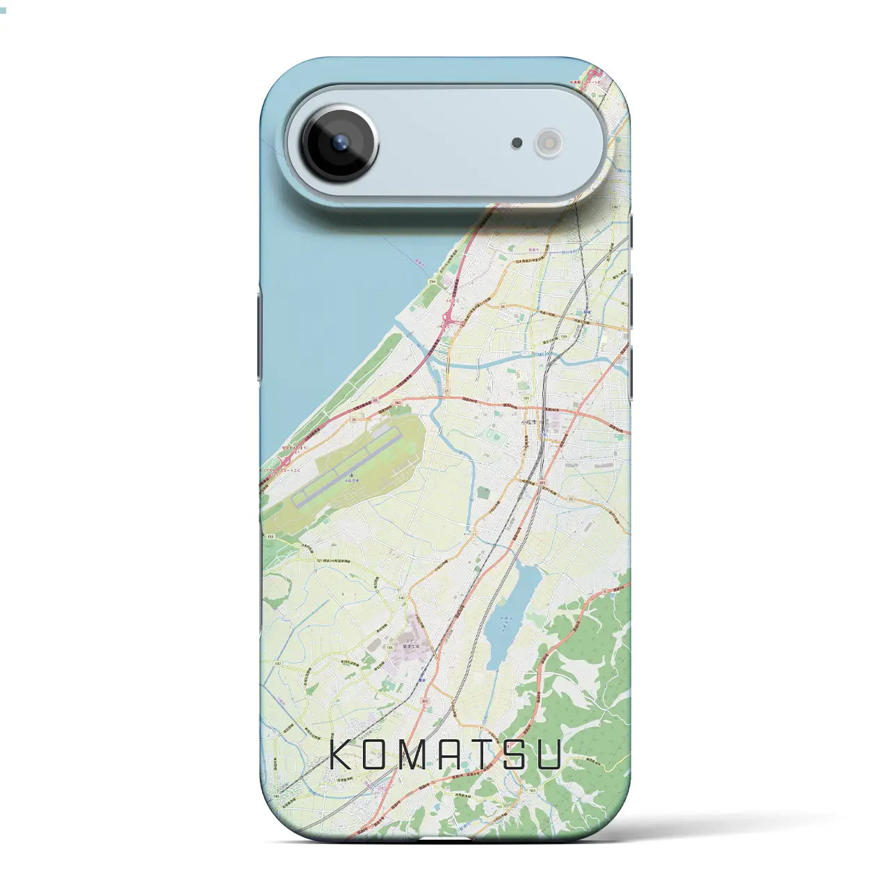 【小松(石川県)】地図柄iPhoneケース(バックカバータイプ)