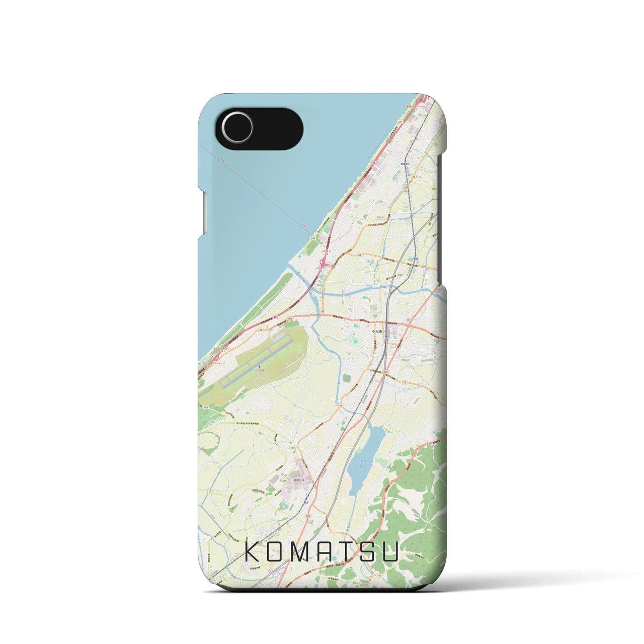【小松(石川県)】地図柄iPhoneケース(バックカバータイプ)