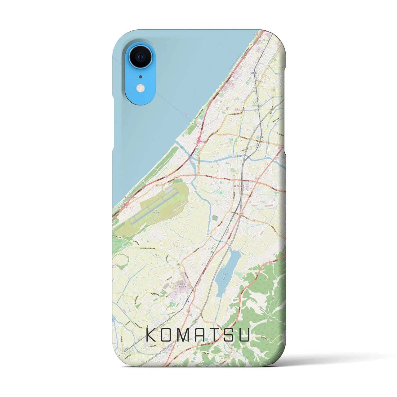 【小松(石川県)】地図柄iPhoneケース(バックカバータイプ)