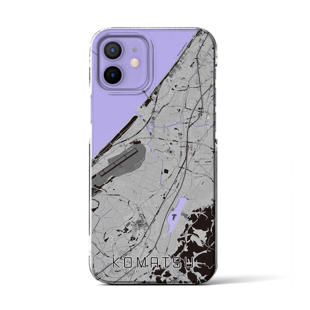 【小松(石川県)】地図柄iPhoneケース(クリアタイプ)