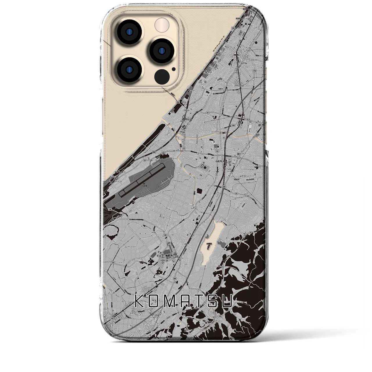 【小松(石川県)】地図柄iPhoneケース(クリアタイプ)