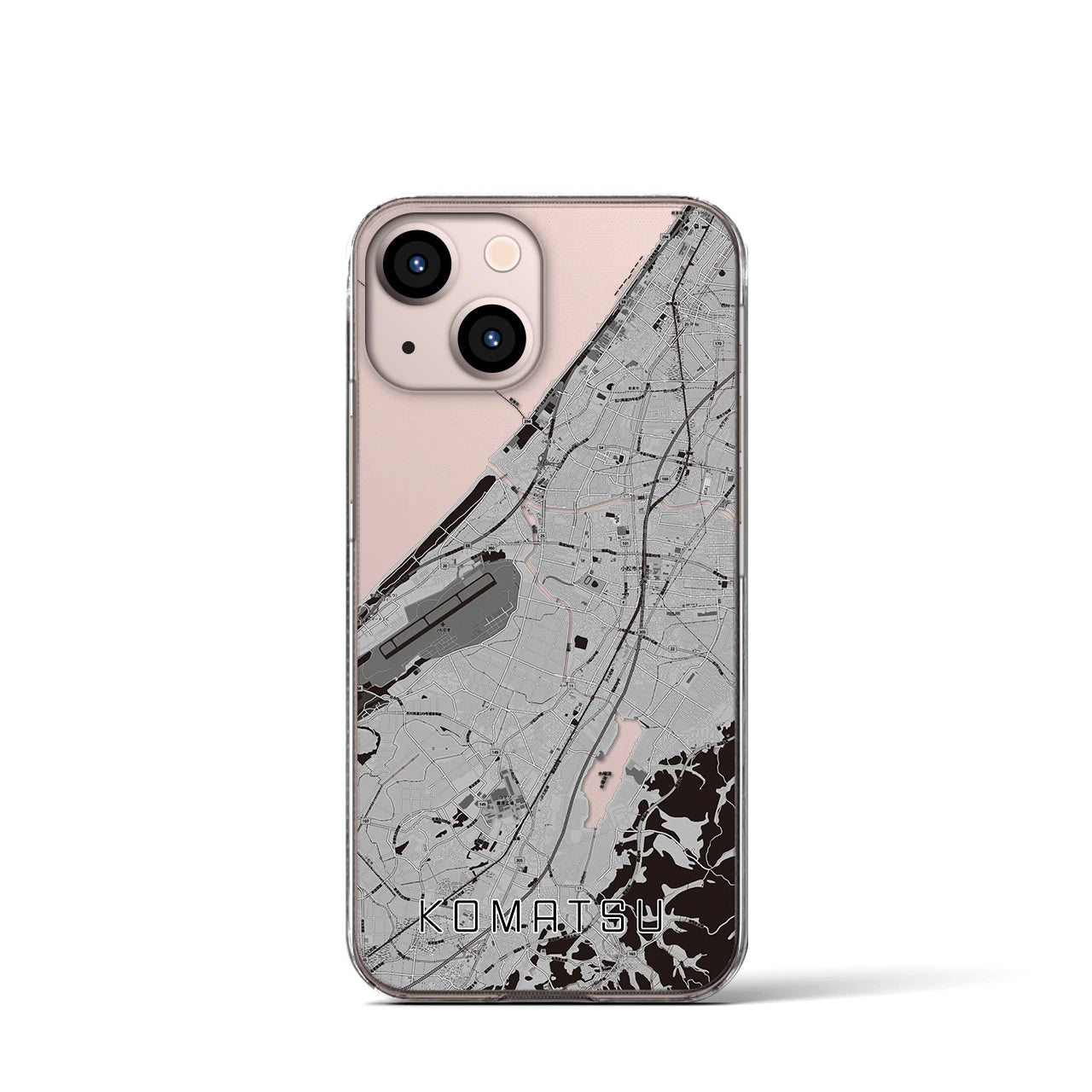 【小松(石川県)】地図柄iPhoneケース(クリアタイプ)