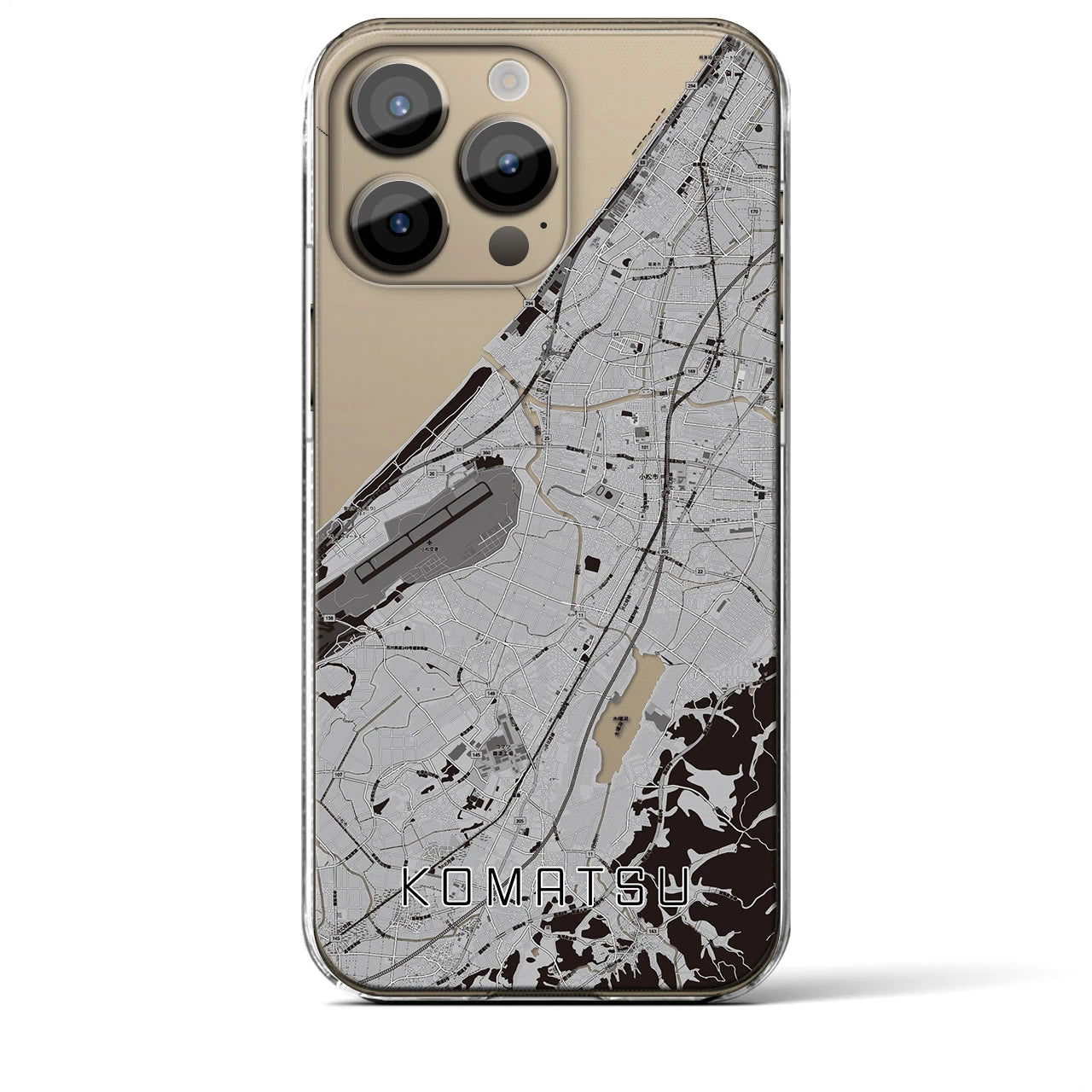 【小松(石川県)】地図柄iPhoneケース(クリアタイプ)